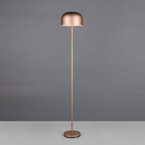 Reality Leuchten LED stojací lampa na akumulátor Jeff, coffee, stmívatelné, výška 147 cm, stmívatelný, Hnědá / rez, Ložnice, kov