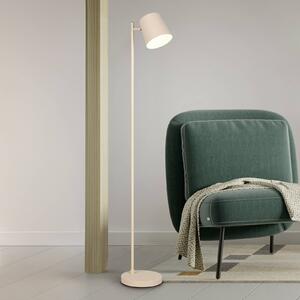 Reality Leuchten LED stojací lampa Blake, písková, kov, stmívatelné, stmívatelný, Krémová / jantar, Obývací pokoj / jídelna, kov