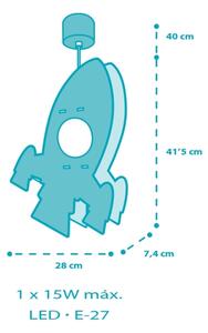 Dalber 63357 - Dětský lustr ROCKET 1xE27/15W/230V