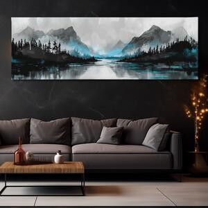 Obraz na plátně - Magické mlhy na břehu Orense FeelHappy.cz Velikost obrazu: 120 x 40 cm
