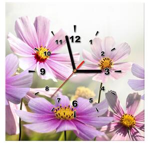 Obraz s hodinami Jemné květy Rozměry: 60 x 40 cm