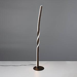Reality Leuchten LED stojací lampa Ginko, černá matná, kov, výška 110 cm, Černá, Obývací pokoj / jídelna, kov, Moderní