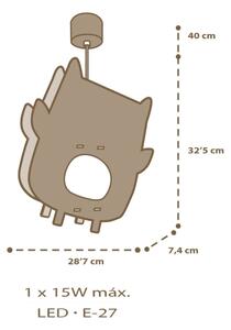 Dalber 63397 - Dětský lustr OWL 1xE27/15W/230V