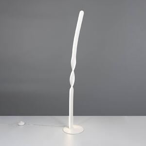 Reality Leuchten LED stojací lampa Ginko, bílá matná, kov, výška 110 cm, Bílá / opál, Obývací pokoj / jídelna, kov, Moderní