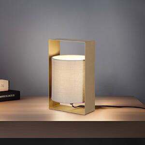 Reality Leuchten Stolní lampa Pail, káva, kov, výška 27 cm, Hnědá / rez, Obývací pokoj / jídelna, kov, Moderní