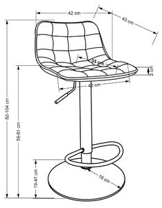 Jídelní židle SCH-120 tmavě šedá/zlatá