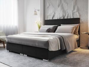 Manželská čalouněná postel HENIO COMFORT - 180x200, černá