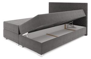 Manželská čalouněná postel HENIO COMFORT - 140x200, béžová