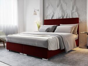 Jednolůžková čalouněná postel HENIO - 120x200, červená