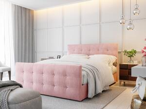 Manželská postel KAUR 2 - 180x200, růžová