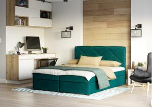 Jednolůžková postel s úložným prostorem KATRIN COMFORT - 120x200, tmavě zelená