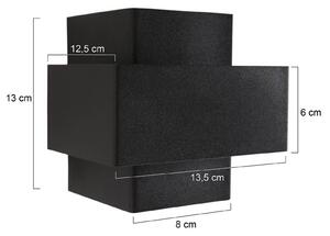 Steinhauer LED nástěnné světlo Muro 3367, černé, nahoru/dolů, G9, 2 700 K, stmívatelný, Černá, Obývací pokoj / jídelna, kov, Moderní, Nástěnné svítidlo / světlem dolů