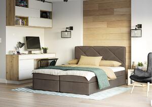Manželská postel s úložným prostorem KATRIN COMFORT - 200x200, hnědá