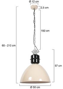 Steinhauer Závěsné světlo Frisk, krémová, kov, E27, stmívatelný, Krémová / jantar, Obývací pokoj / jídelna, kov, Industriální design