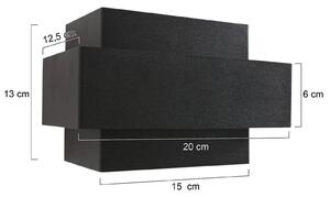 Steinhauer LED nástěnné světlo Muro 3368, černé, nahoru/dolů, G9, 2 700 K, stmívatelný, Černá, Obývací pokoj / jídelna, kov, Moderní, Nástěnné svítidlo / světlem dolů