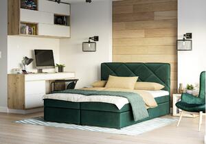Manželská postel s úložným prostorem KATRIN COMFORT - 180x200, zelená