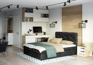 Manželská postel s úložným prostorem KATRIN COMFORT - 160x200, černá