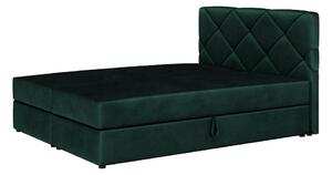 Manželská postel s úložným prostorem KATRIN - 200x200, zelená