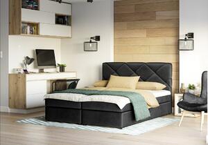 Jednolůžková postel s úložným prostorem KATRIN - 120x200, černá