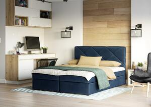 Manželská postel s úložným prostorem KATRIN COMFORT - 180x200, modrá