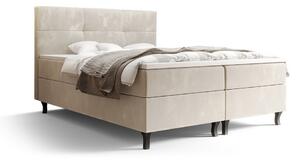 Boxspringová postel s úložným prostorem DORINA COMFORT - 140x200, béžová