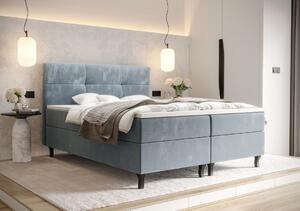 Boxspringová postel s úložným prostorem DORINA COMFORT - 180x200, modrá