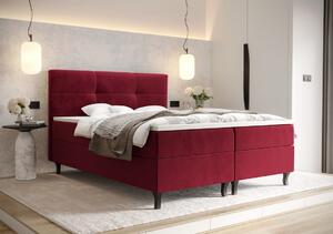 Boxspringová postel s úložným prostorem DORINA COMFORT - 200x200, červená