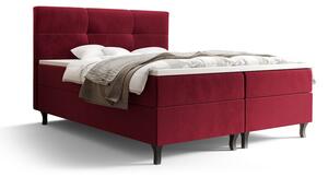 Boxspringová postel s úložným prostorem DORINA COMFORT - 200x200, červená