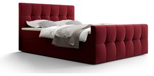 Boxspringová postel s úložným prostorem ELIONE - 120x200, červená