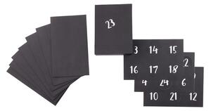 SURPRISE Tašky na adventní kalendář s číselnými štítky - černá