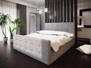 Boxspringová manželská postel VASILISA COMFORT 1 - 160x200, šedá