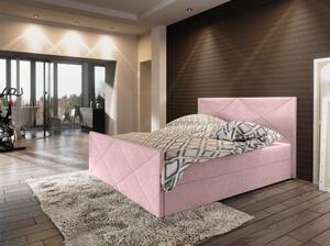 Boxspringová manželská postel VASILISA 4 - 180x200, růžová