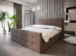 Boxspringová manželská postel VASILISA COMFORT 1 - 140x200, hnědá