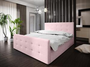 Boxspringová manželská postel VASILISA COMFORT 1 - 140x200, růžová