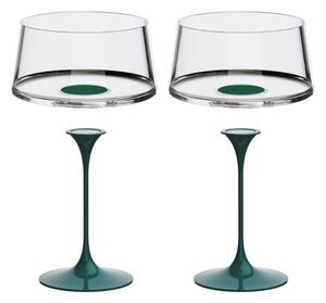 Sada 2 sklenice na šampaňské + 2 stopky Trebonn SplitGlass, 2 ks Barva: Zelená
