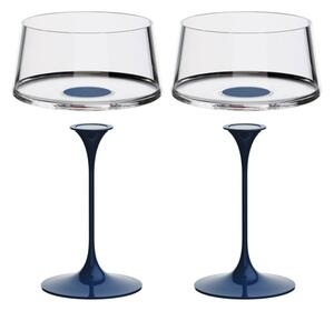 Sada 2 sklenice na šampaňské + 2 stopky Trebonn SplitGlass, 2 ks Barva: Modrá
