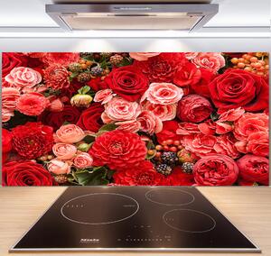 Panel do kuchyně Červené květiny pl-pksh-140x70-f-89362554