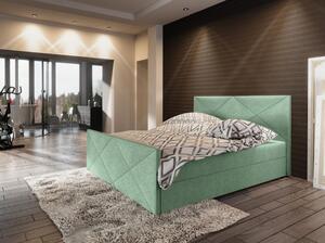 Boxspringová jednolůžková postel VASILISA COMFORT 4 - 120x200, světle zelená