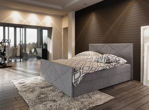 Boxspringová manželská postel VASILISA COMFORT 4 - 140x200, šedá