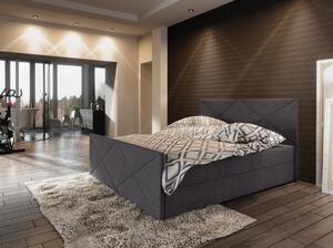 Boxspringová manželská postel VASILISA COMFORT 4 - 200x200, tmavě šedá