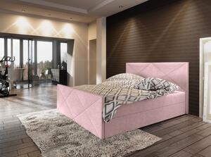 Boxspringová jednolůžková postel VASILISA COMFORT 4 - 120x200, růžová