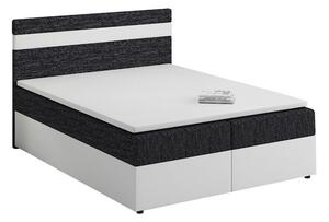 Boxspringová postel s úložným prostorem SISI COMFORT - 180x200, černá / bílá
