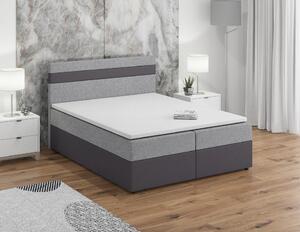 Boxspringová postel s úložným prostorem SISI - 120x200, světle šedá / šedá