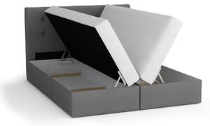 Boxspringová postel s úložným prostorem MARLEN COMFORT - 160x200, antracitová / šedá