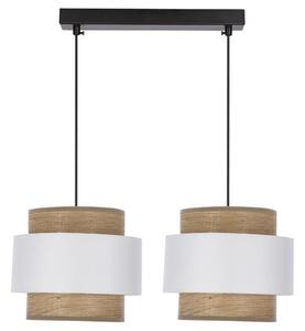 Lustr na lanku FORNI 2xE27/40W/230V hnědá/bílá