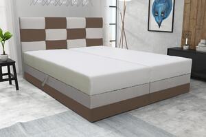 Boxspringová postel s úložným prostorem MARLEN COMFORT - 120x200, hnědá / béžová
