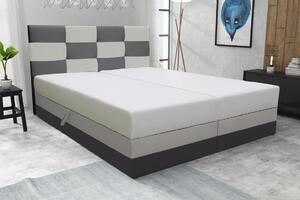 Boxspringová postel s úložným prostorem MARLEN COMFORT - 180x200, šedá / béžová