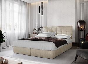 Boxspringová postel s úložným prostorem PURAM COMFORT - 180x200, béžová