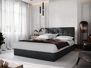 Boxspringová postel s úložným prostorem PURAM COMFORT - 160x200, černá