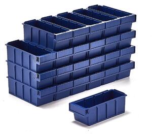 AJ Produkty Plastový box DETAIL, 300x115x100 mm, modrý, bal. 24 ks